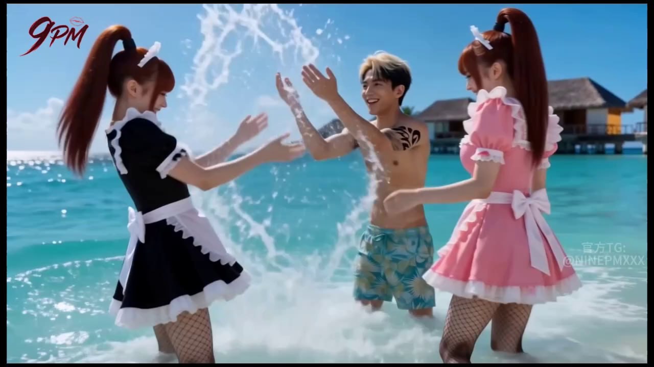 AI成人短剧 天堂岛 1-3集 顶级女神在泳池边沦为三人肉欲玩物