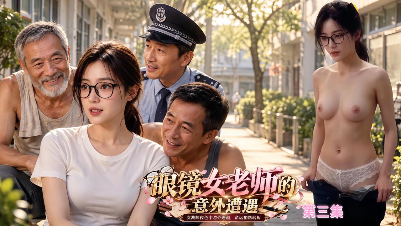 Áp phích cho 《眼镜女老师的意外遭遇》第三集 女教师夜色中意外邂逅，命运悄然转折