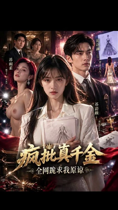 AI成人短剧 疯批真千金全网跪求我原谅 第1集 假千金骑在助理身上下达荒唐命令