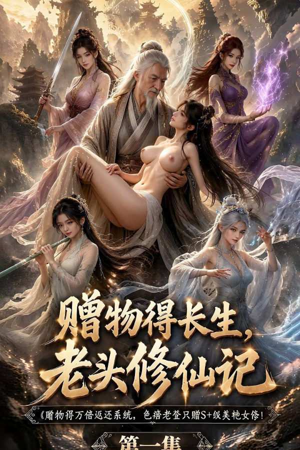 赠物得长生：老头修仙记【AI色情短剧】