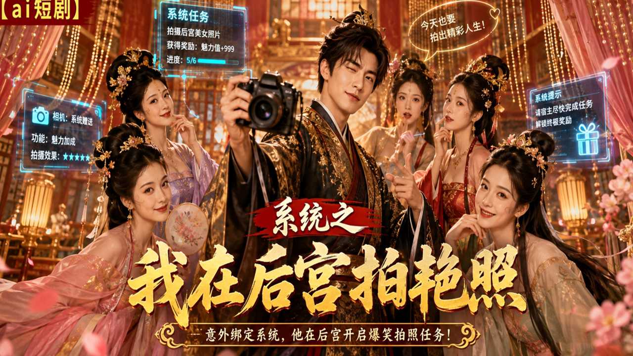 Áp phích cho 【AI成人短剧】系统之我在后宫拍艳照 后宫系统艳照 后宫情欲故事 系统缠绵 ai短剧