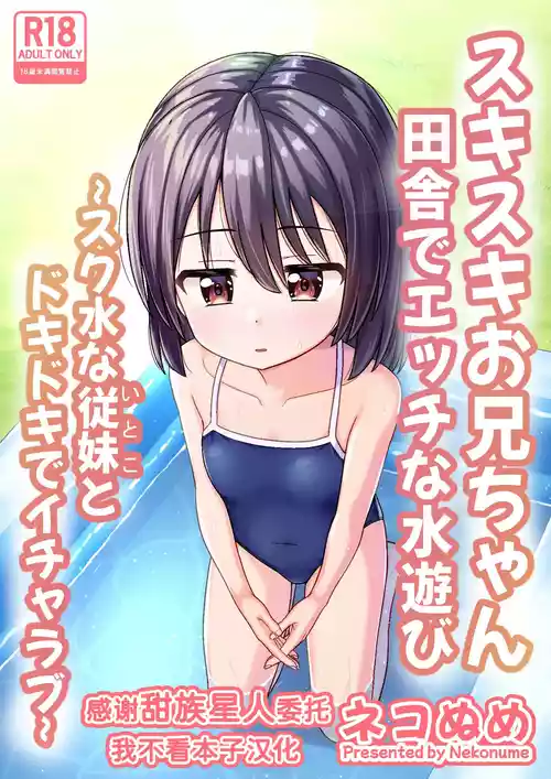 Poster for [ネコぬめ堂 (ネコぬめ)] スキスキお兄ちゃん田舎でエッチな水遊び〜スク水な従妹とドキドキでイチャラブ〜 [中国翻訳] [DL版]