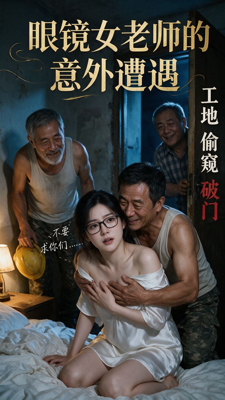AI成人短剧 眼镜女老师的意外遭遇 第1-2集 浴室独处时遭遇工地老头破门闯入
