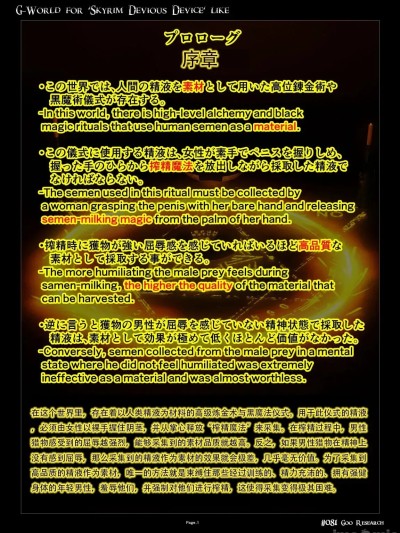 โปสเตอร์สำหรับ G-World for Skyrim Devious Device like #081 Goo Research