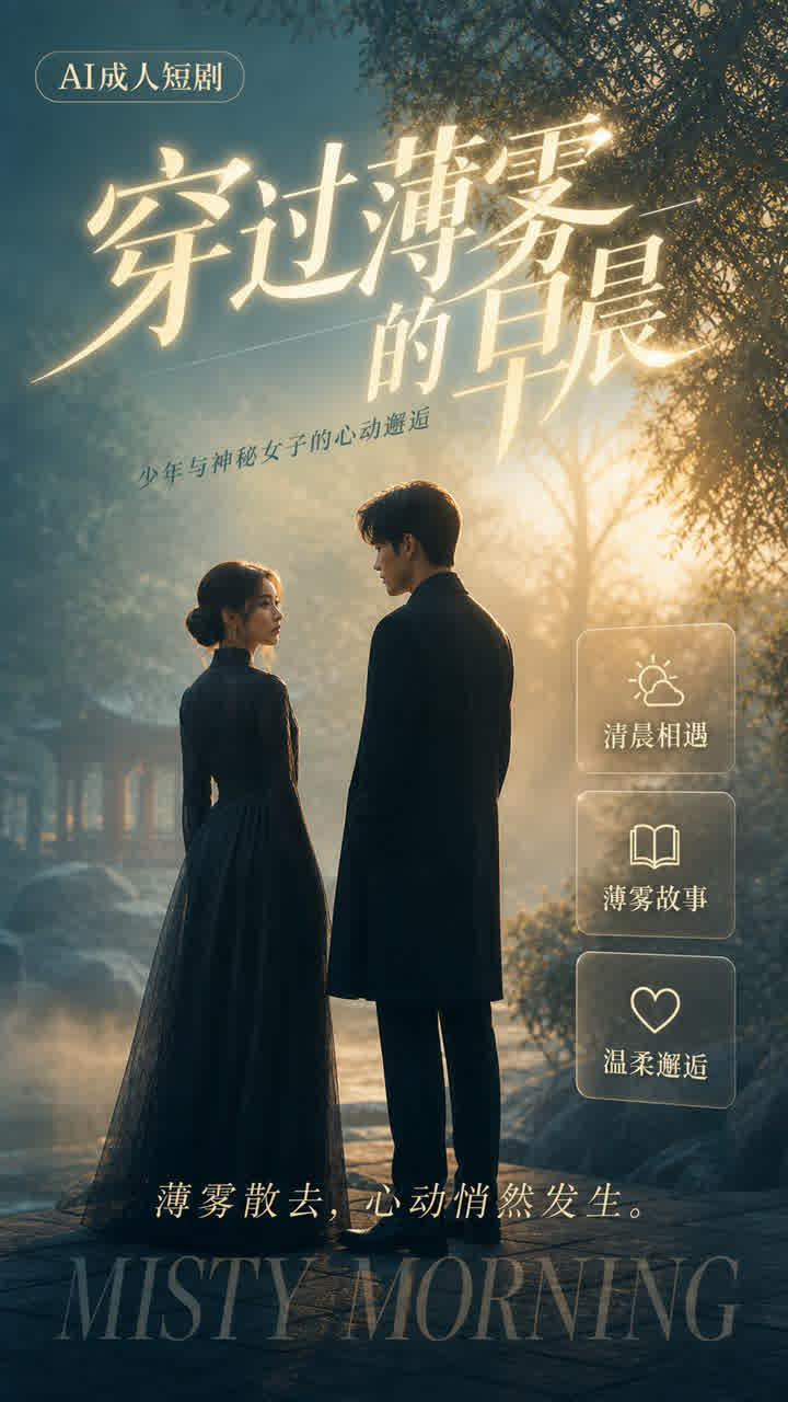 穿过薄雾的早晨少年与神秘女子的心动邂逅