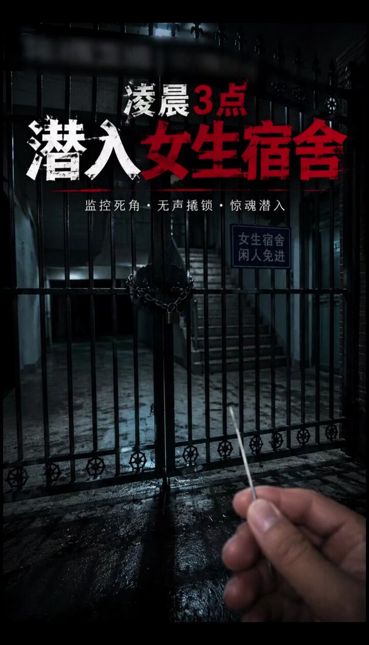 AI成人短剧 潜入女生宿舍 第6集 深夜校园的极限诱惑绝美校花的性欲交合