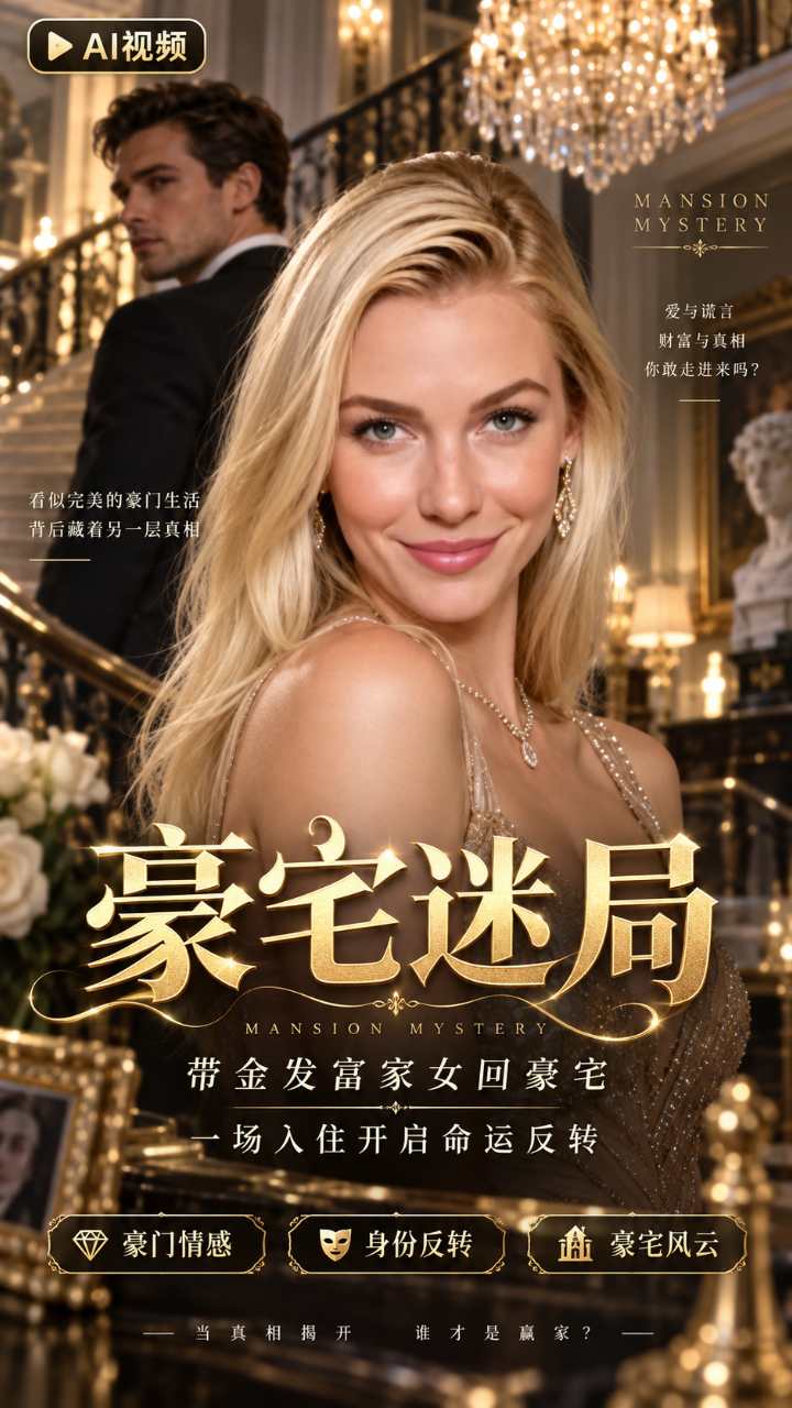 带金发尤物富家女回豪宅